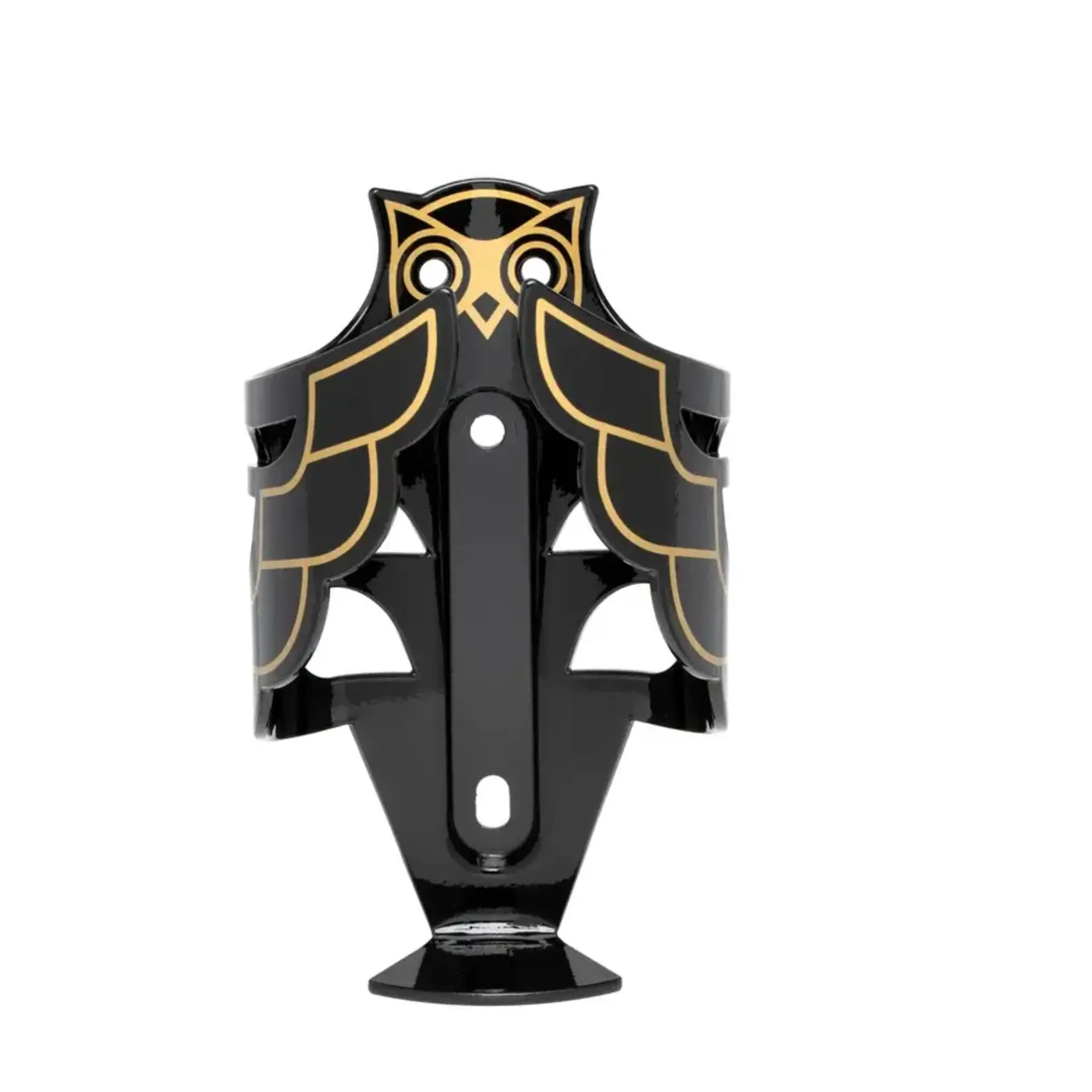 Portland Design Works PDW Bottle Cage - Owl, Black/Gold