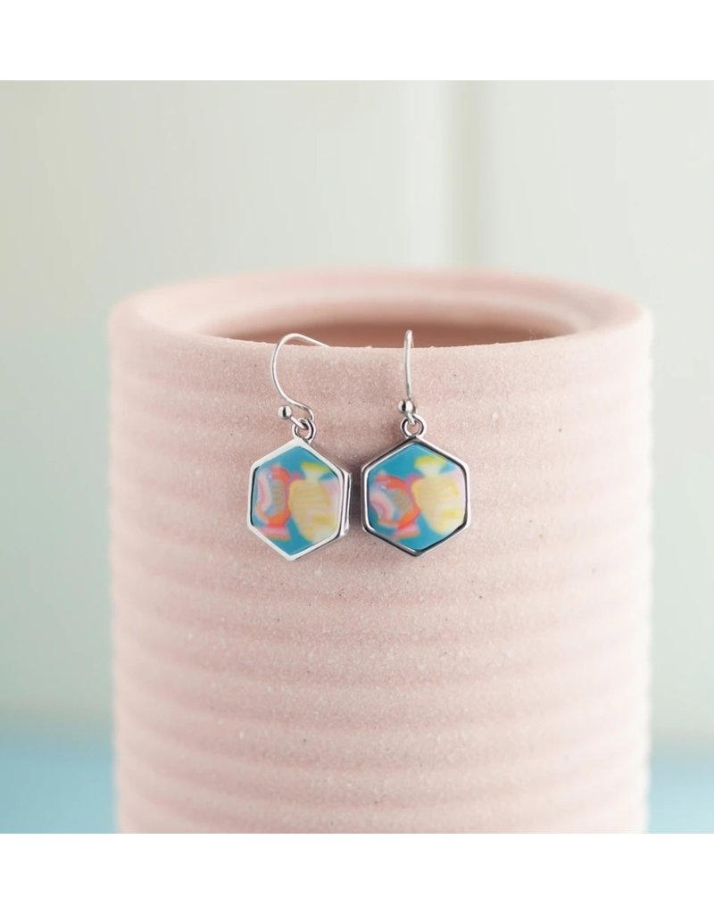 Jilzarah Reversible Hexagon Earrings