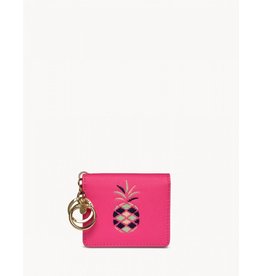 Spartina 449 Embroidered Card Keychain - Pineapple Pink