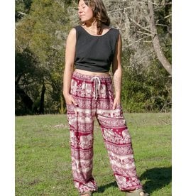 Zig Zag Asian Collection Elephant Pants - Red