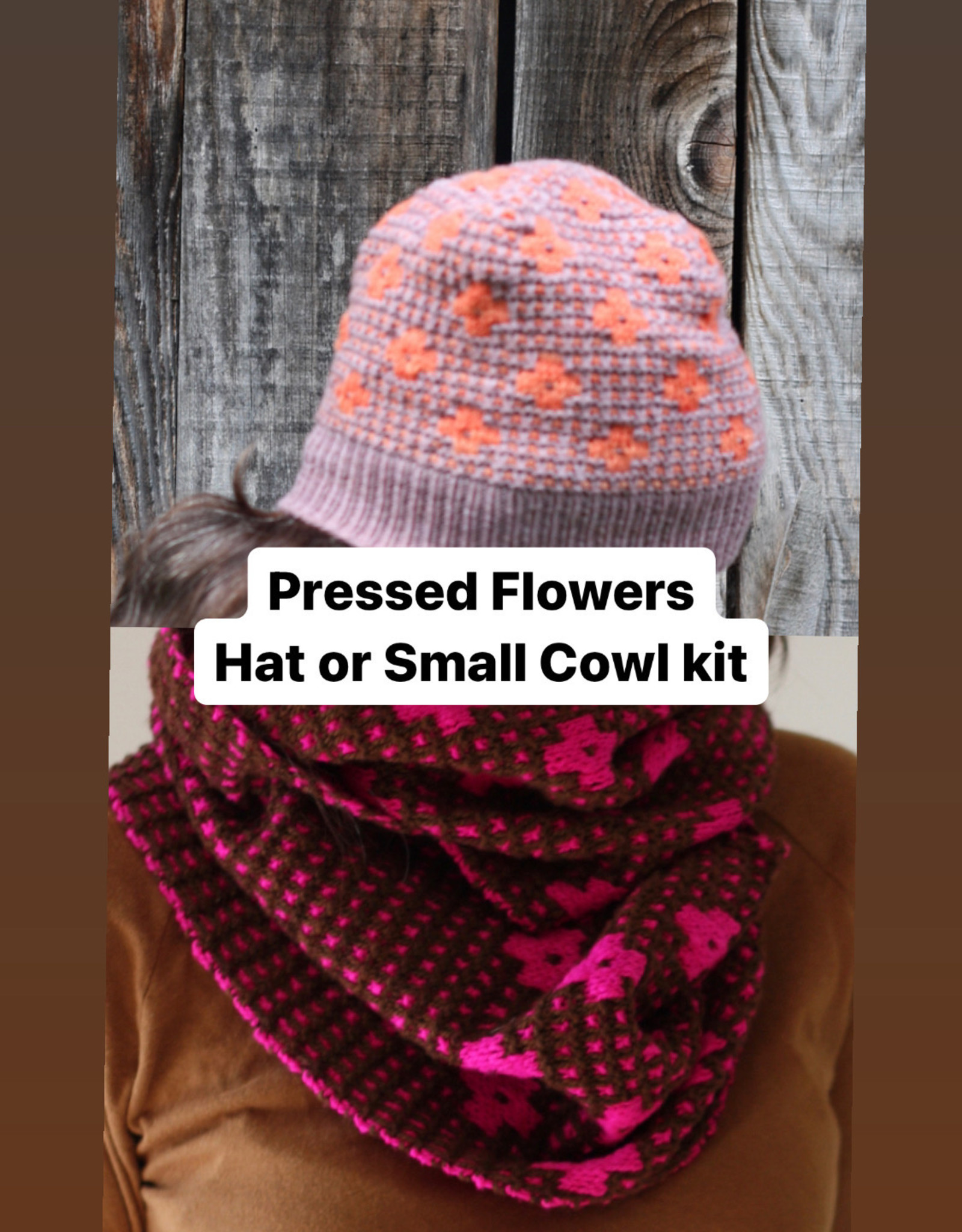 Pressed Flowers Hat or Small Cowl Kits