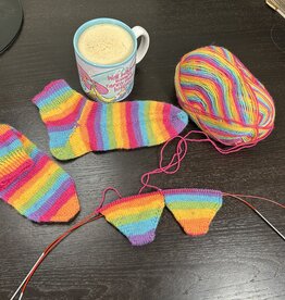 Rebecca Smith SEPTEMBER & OCTOBER Virtual Lecture Series: 2 at a time toe up socks, 3 sessions