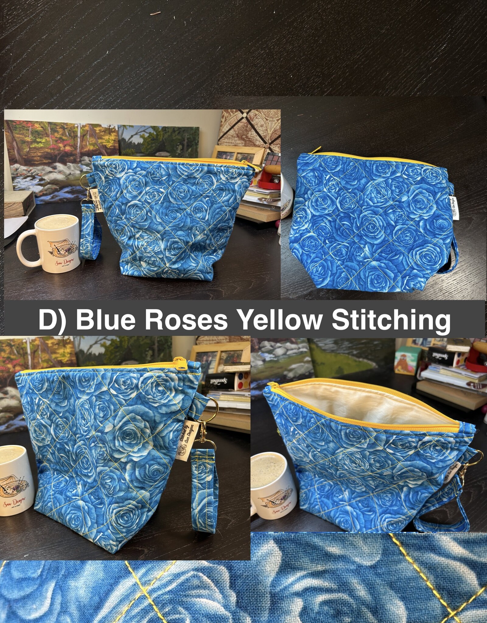 Stitched by Sun Dragon Stitched by Sun Dragon Medium Project Bag