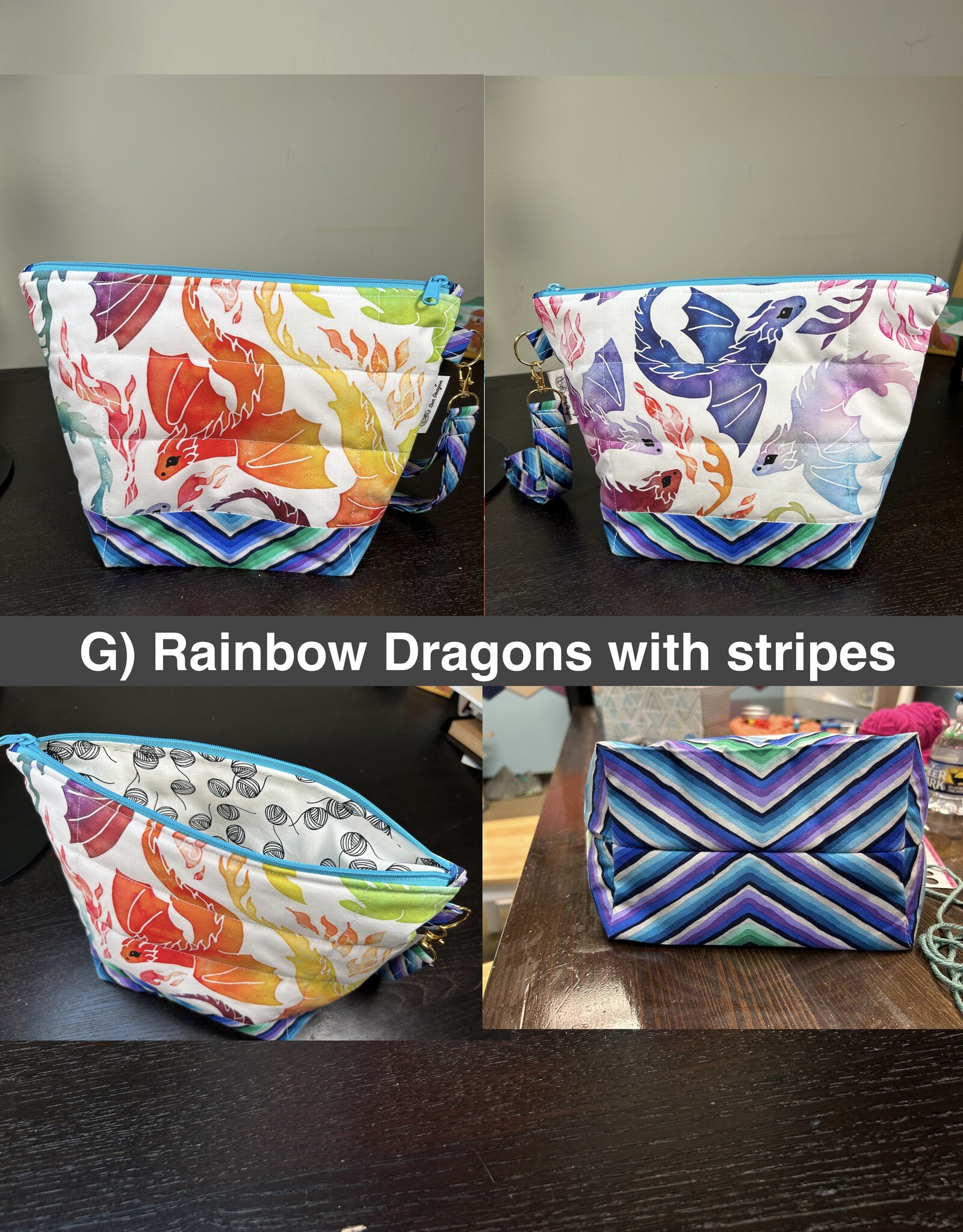 Stitched by Sun Dragon Stitched by Sun Dragon Medium Project Bag