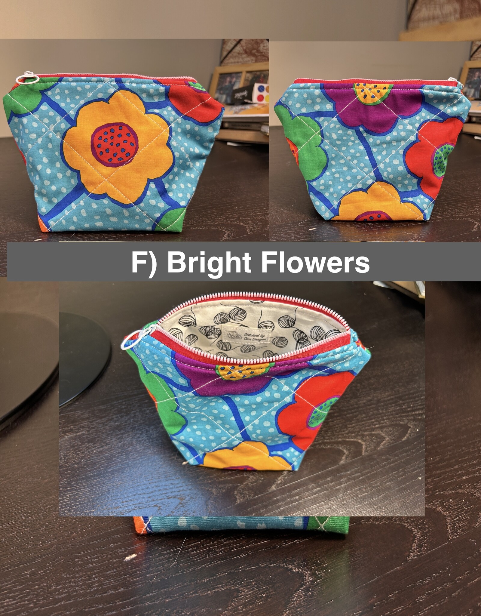 Stitched by Sun Dragon Stitched by Sun Dragon Small Project Bag