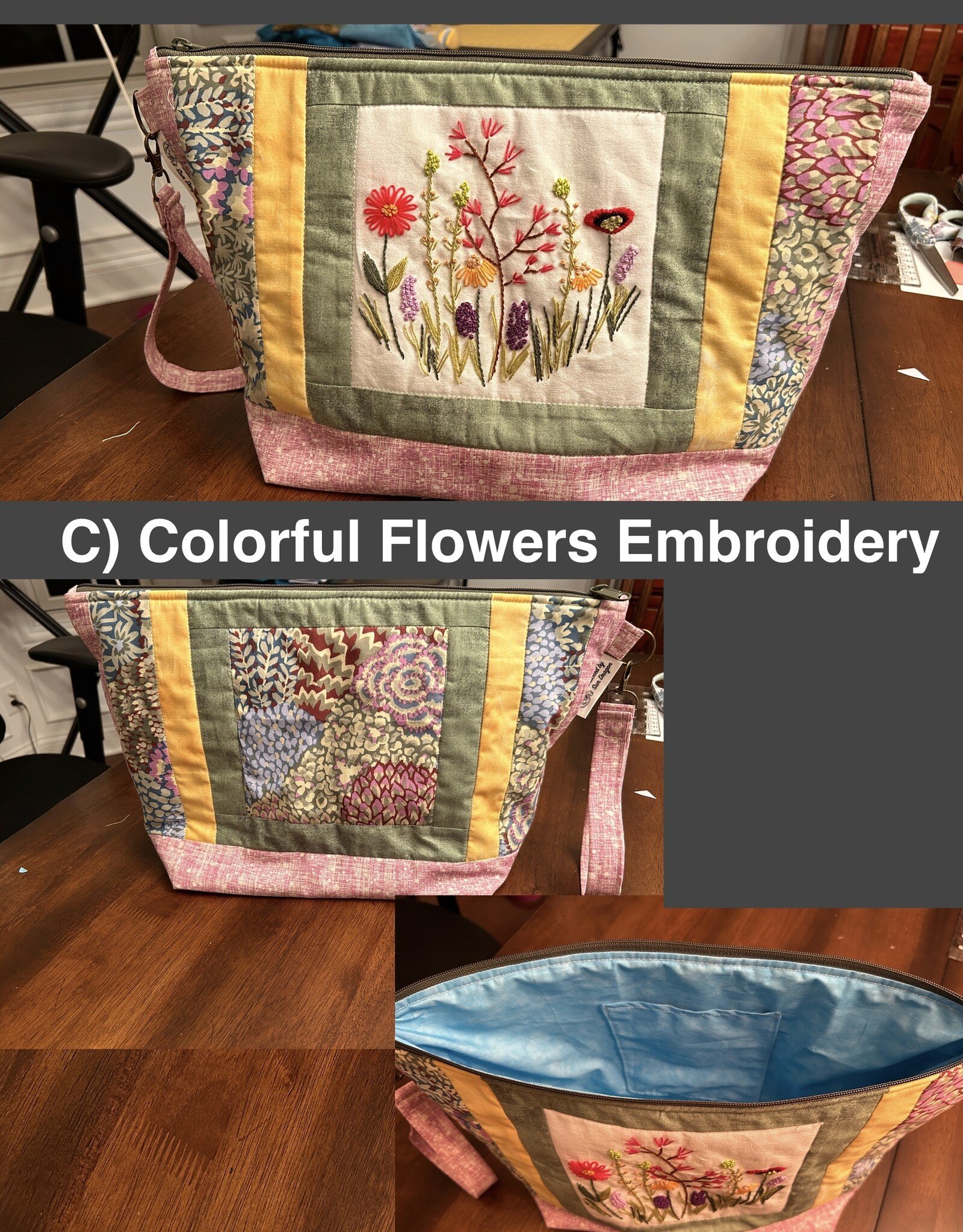 Stitched by Sun Dragon Stitched by Sun Dragon Large Project Bag