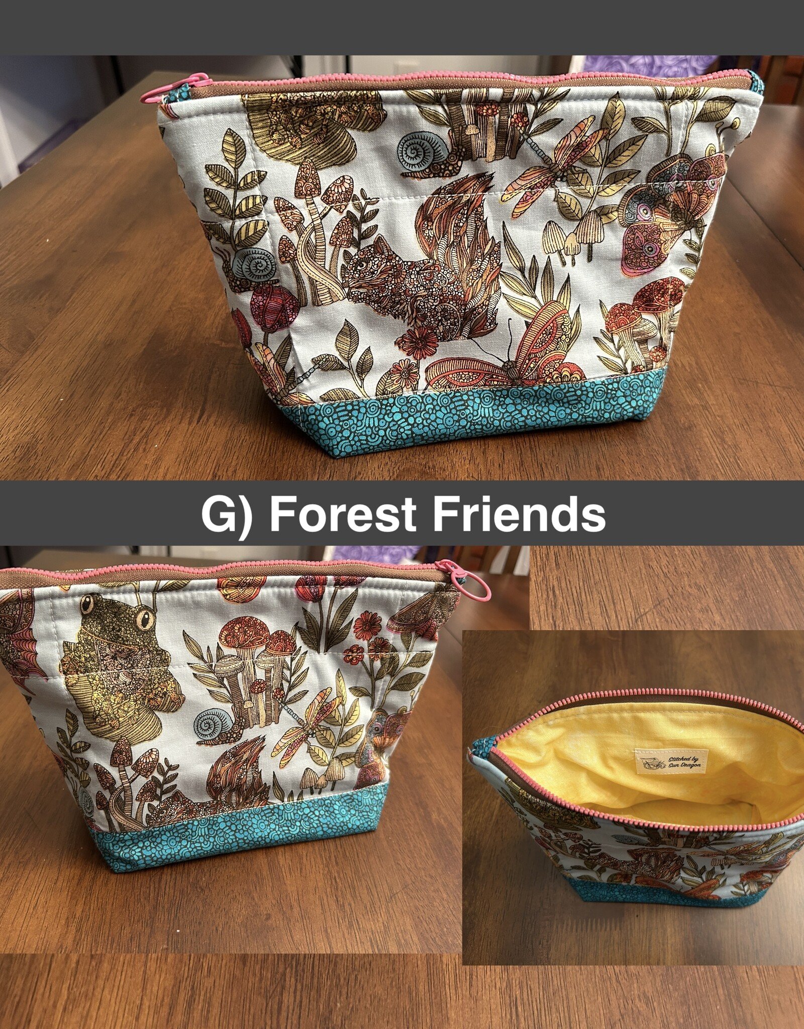 Stitched by Sun Dragon Stitched by Sun Dragon Small Project Bag