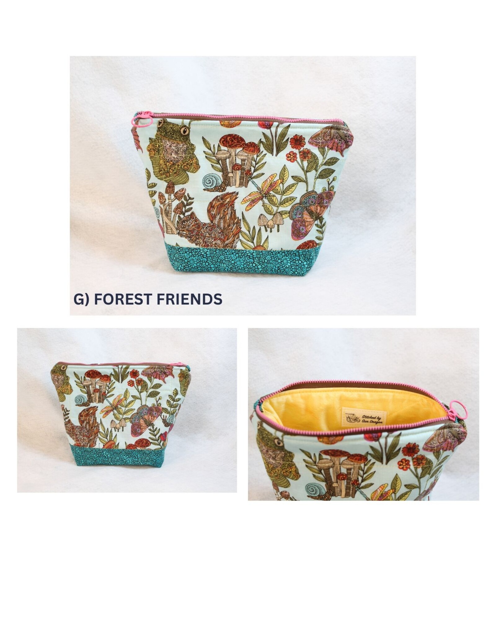 Stitched by Sun Dragon Stitched by Sun Dragon Small Project Bag