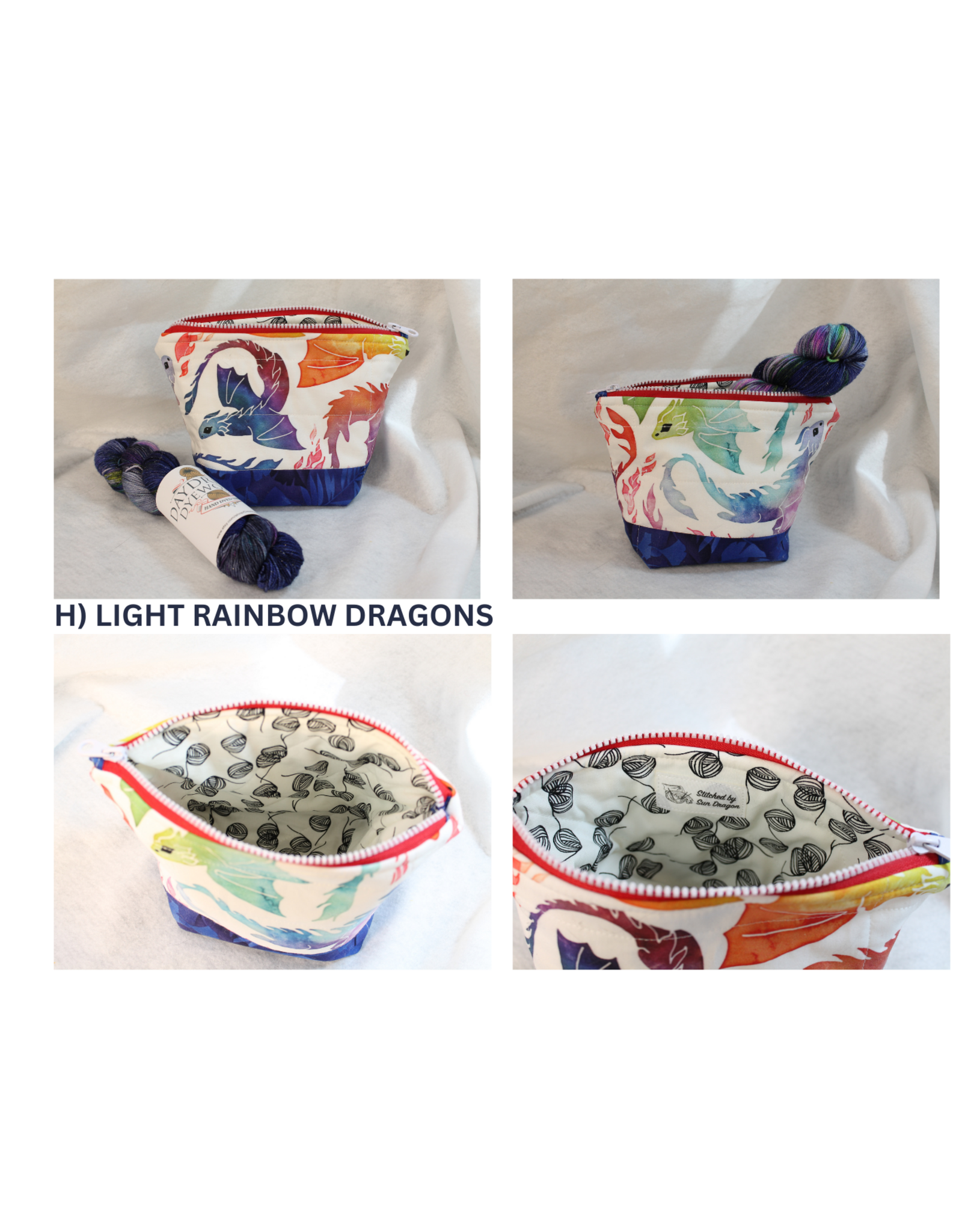 Stitched by Sun Dragon Stitched by Sun Dragon Small Project Bag