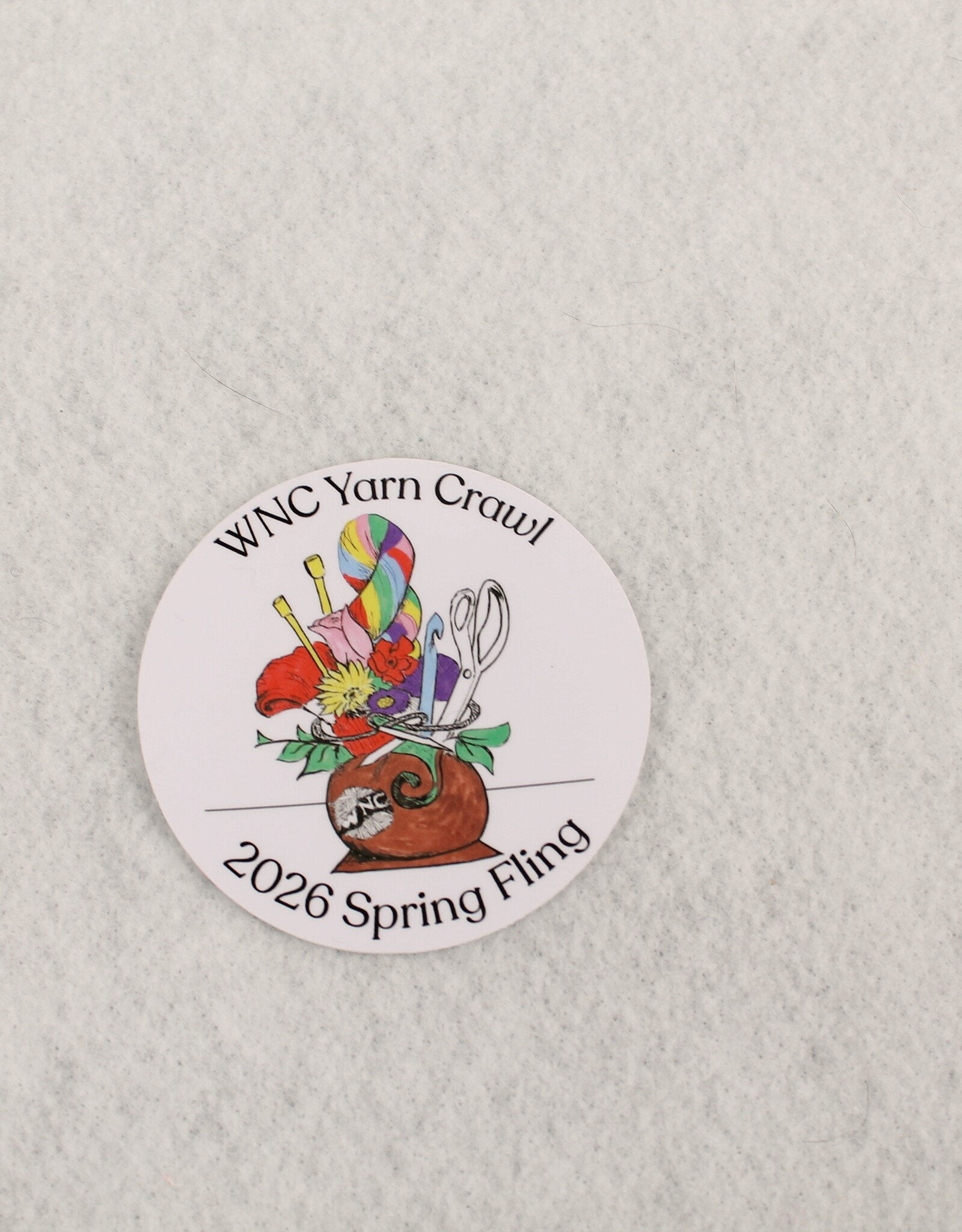 WNC Yarn Crawl Spring Fling 2026 Sticker