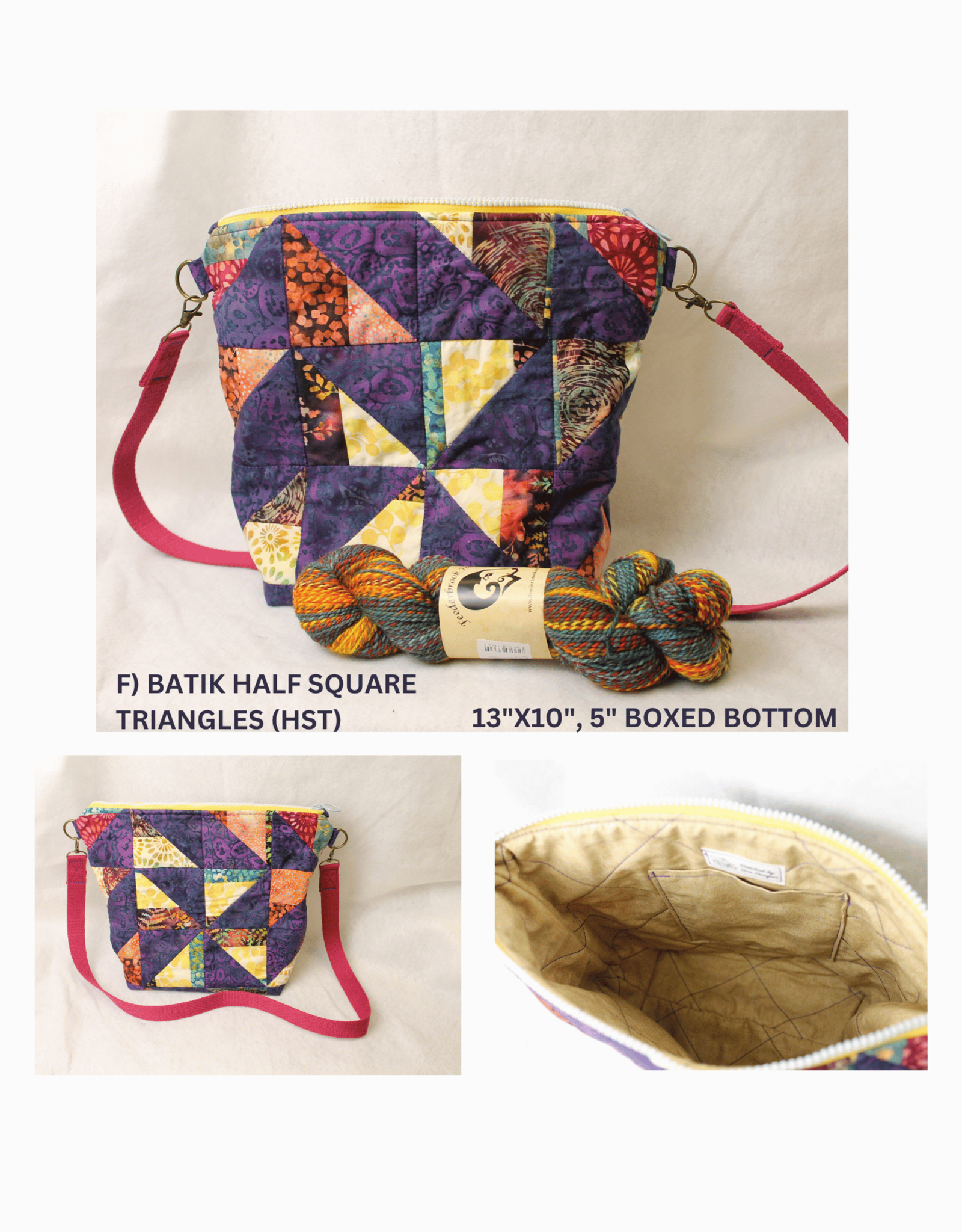 Stitched by Sun Dragon Stitched by Sun Dragon Large Project Bag