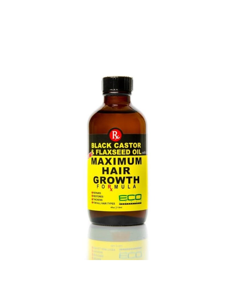 Eco Style ECO Blk Castor & Flexseed Oil Max Hair Growth 2oz