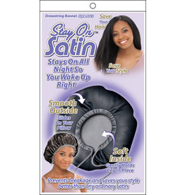 Stay on Satin Drawstring Bonnet #9723