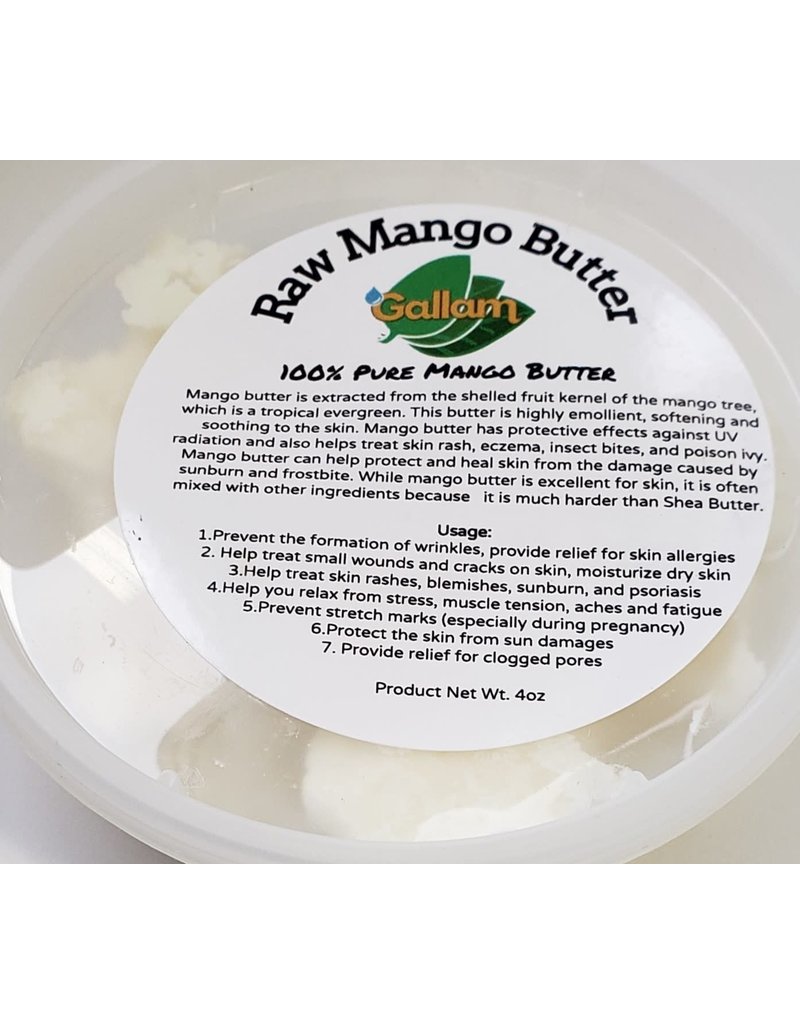 Gallam Natural Products Gallam Raw Mango Butter 4oz