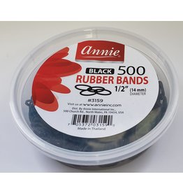 Annie Rubber Band 500 Black Jar #3159