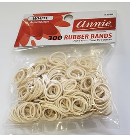 Annie 300 Rubber Bands White #3148