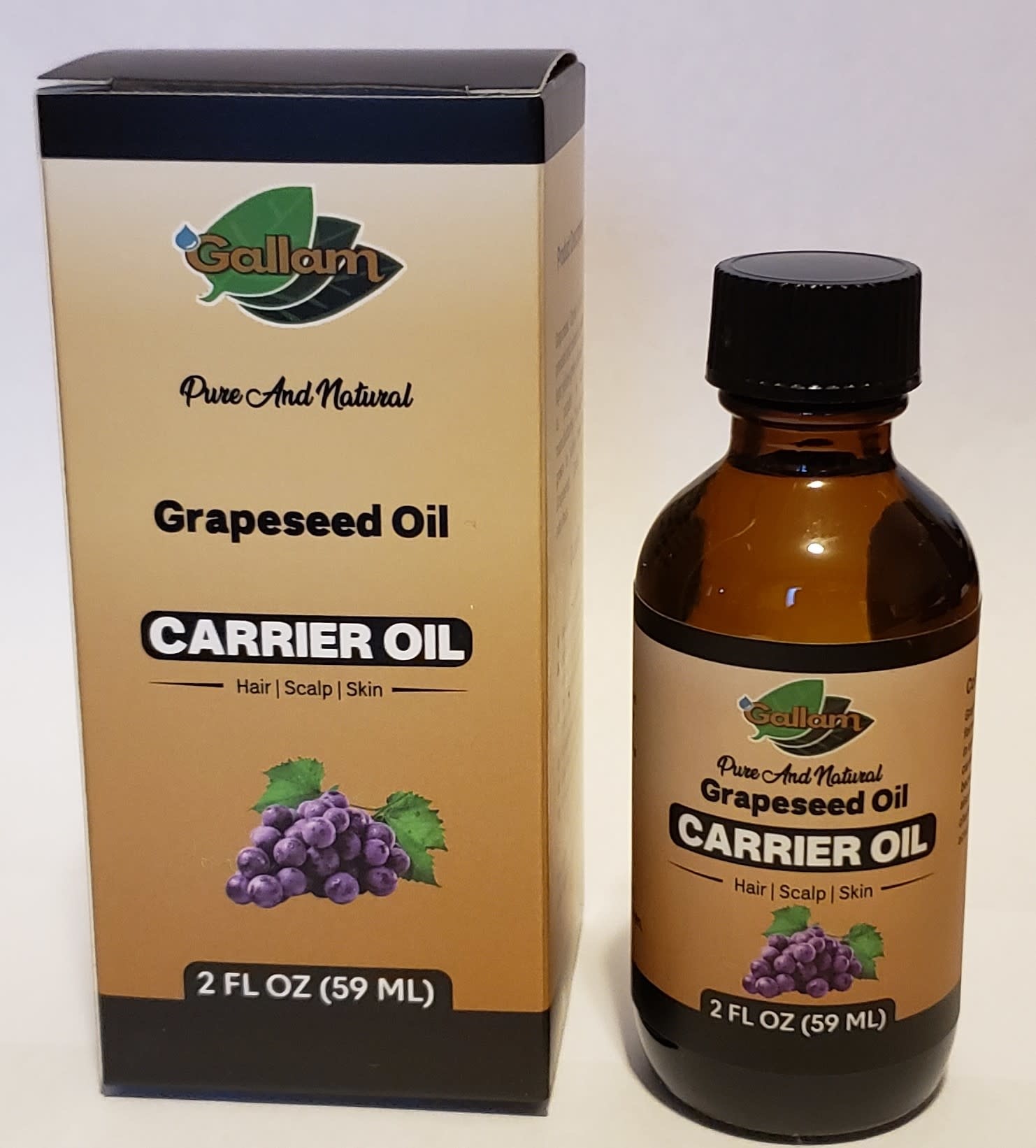 Gallam Natural Products Gallam Grapeseed Oil 2fl oz 109Beauty