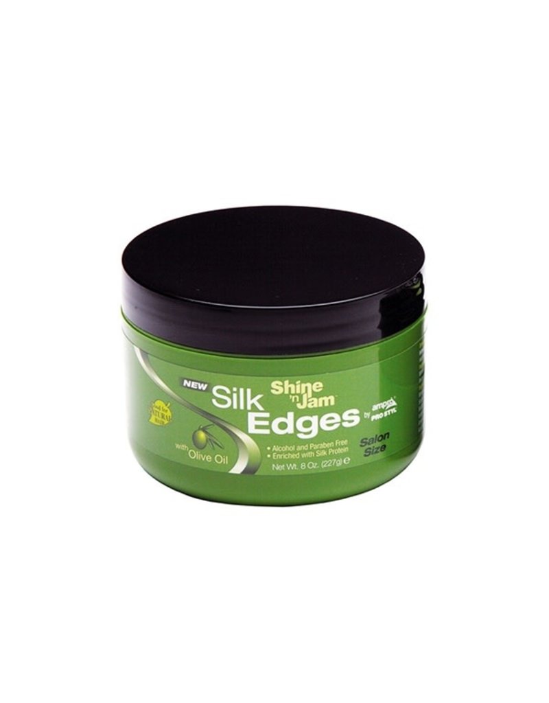 Ampro Pro Styl Shine n Jam Silky Edges Olive Oil 8oz