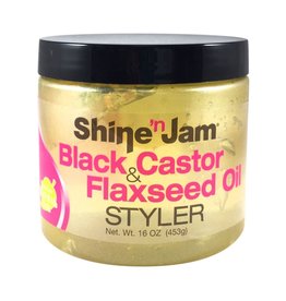 Shine N Jam Black Castor & Flaxseed Oil 16oz