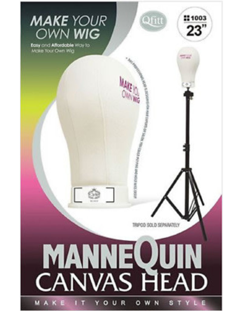 M&M Headgear Qfitt Mannequin Canvas Head 23"