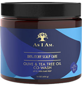 As I AM As I Am Dry & Itchy Scalp Olive & Tea Tree Oil Co-Wash 16 oz
