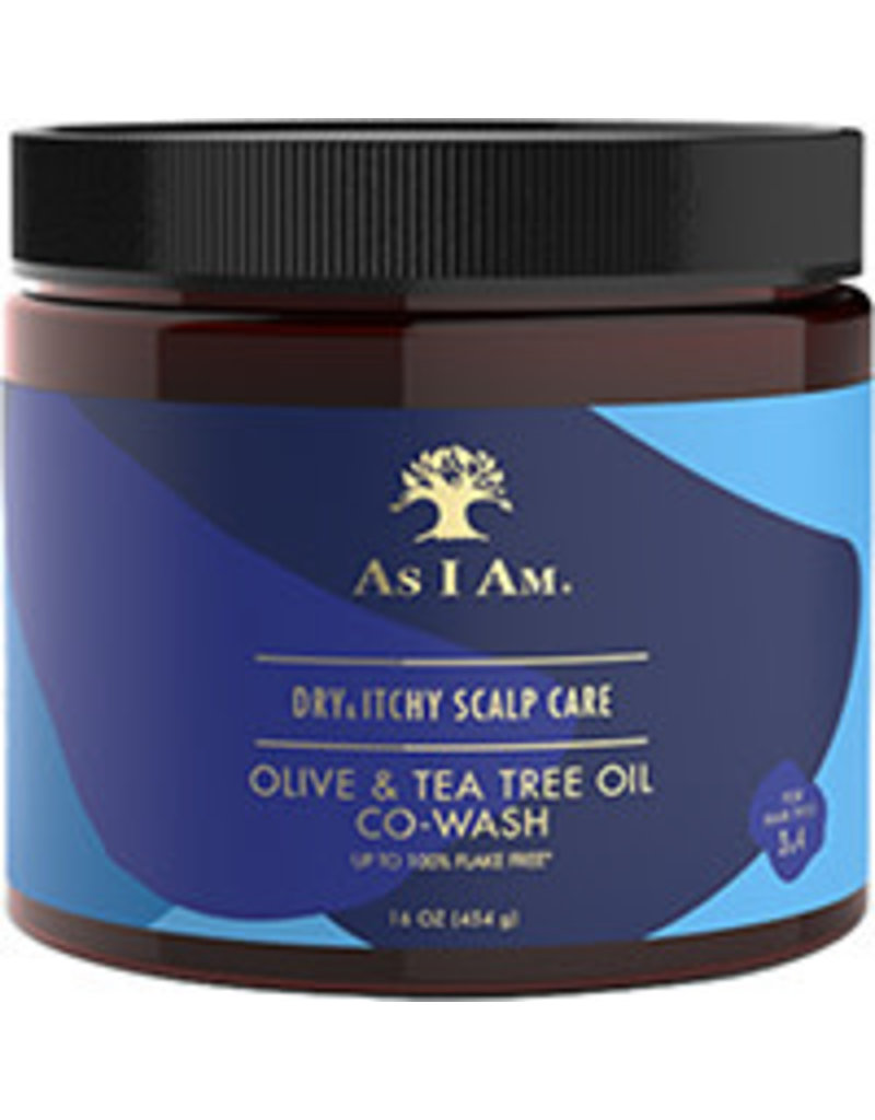 As I AM As I Am Dry & Itchy Scalp Olive & Tea Tree Oil Co-Wash 16 oz