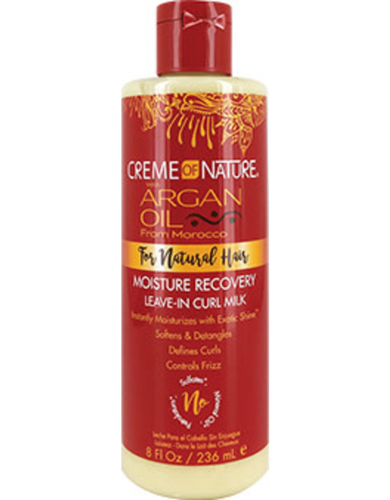 Creme Of Nature Creme of Nature, Argan Oil Moisture Recovery Leave In Curl Milk, 8oz