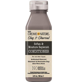 Creme Of Nature CON Clay & Charcoal Soften & Mois Rep Cond 12oz