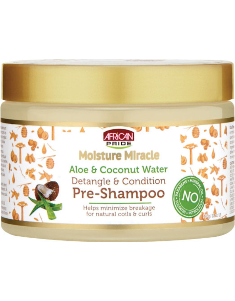 African Pride African Pride Moisture Miracle Aloe & Coconut Water Pre-Shampoo 12 oz