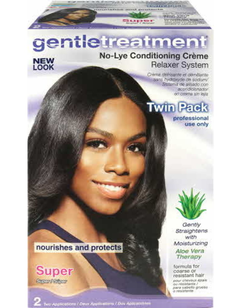 Gentle Treatment No-Lye Conditioning Creme Relaxer Kit Twin Pack Super