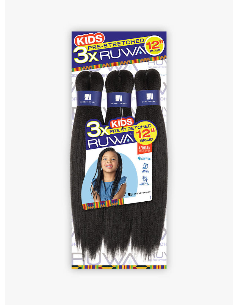 3X Ruwa Kids Pre-Stretched Braid 12"