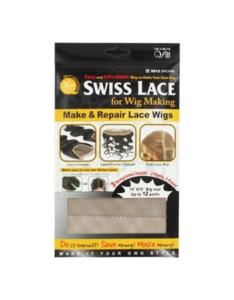 Qfitt Make & Repair Lace Wigs Swiss Lace For Wig Making #5012 - Brown