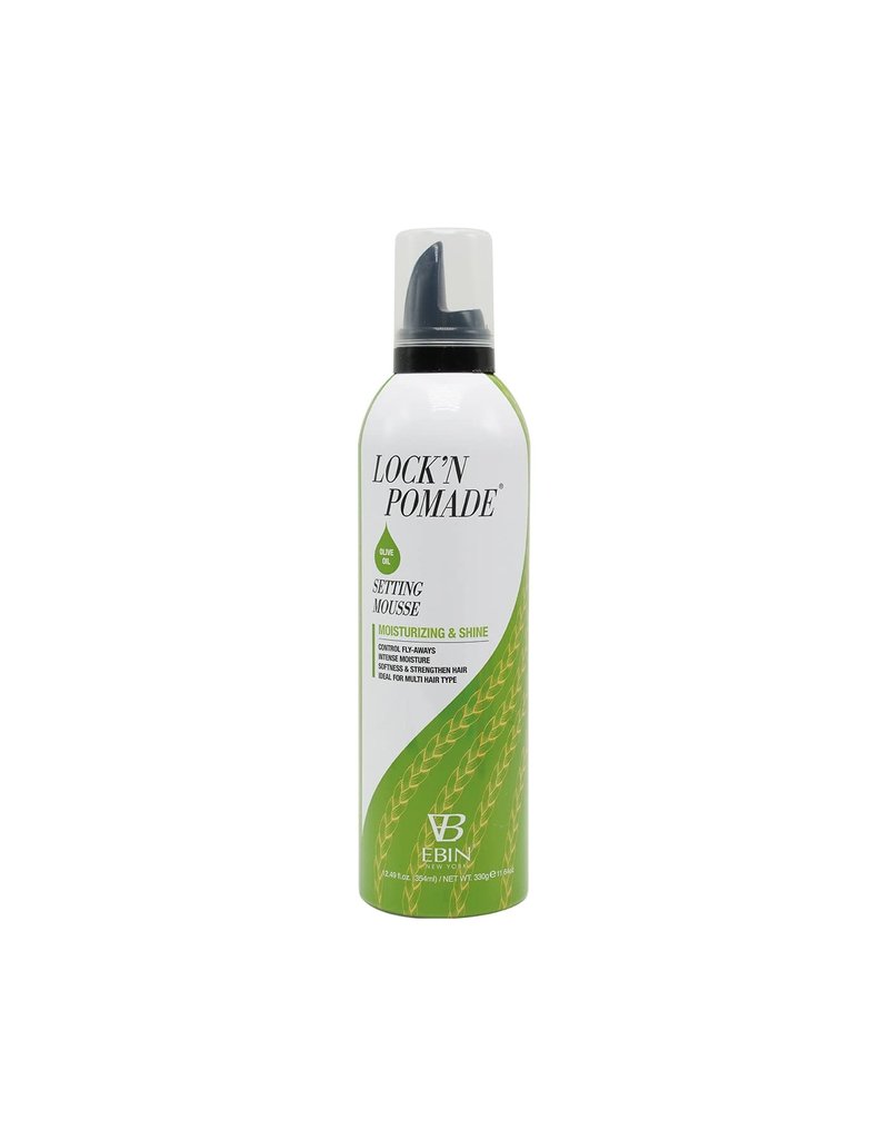 EBIN LOCK'N POMADE Setting Mousse Moisturizing & Shine 12.49oz- OLIVE OIL