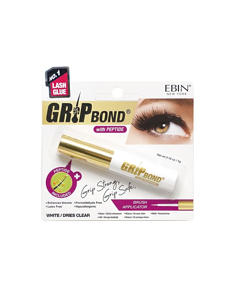 EBIN EBIN Grip Bond Eyelash Adhesive Glue (White/Dries Clear, Peptide)