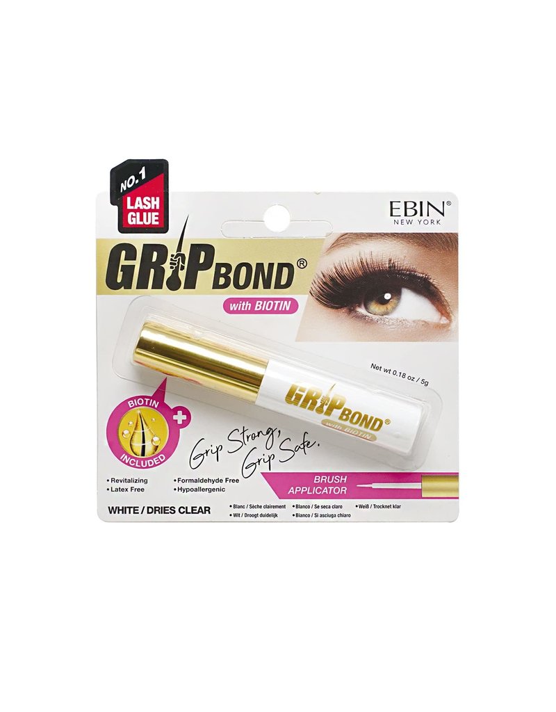 EBIN EBIN Grip Bond Eyelash Adhesive Glue ( White/Dries Clear, Biotin)|