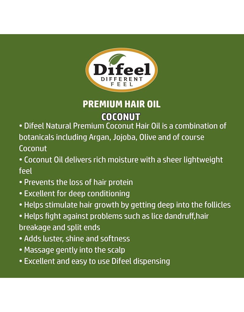 Difeel Difeel Premium 99% Natural Deep Conditioning Coconut Hair Oil 7.1 oz
