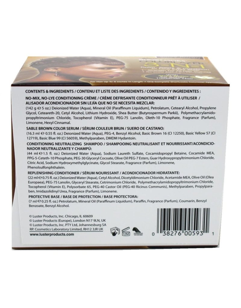 Luster's Shortlooks Colorlaxer 3-N-1 Semi-Permanent Sable Brown Color
