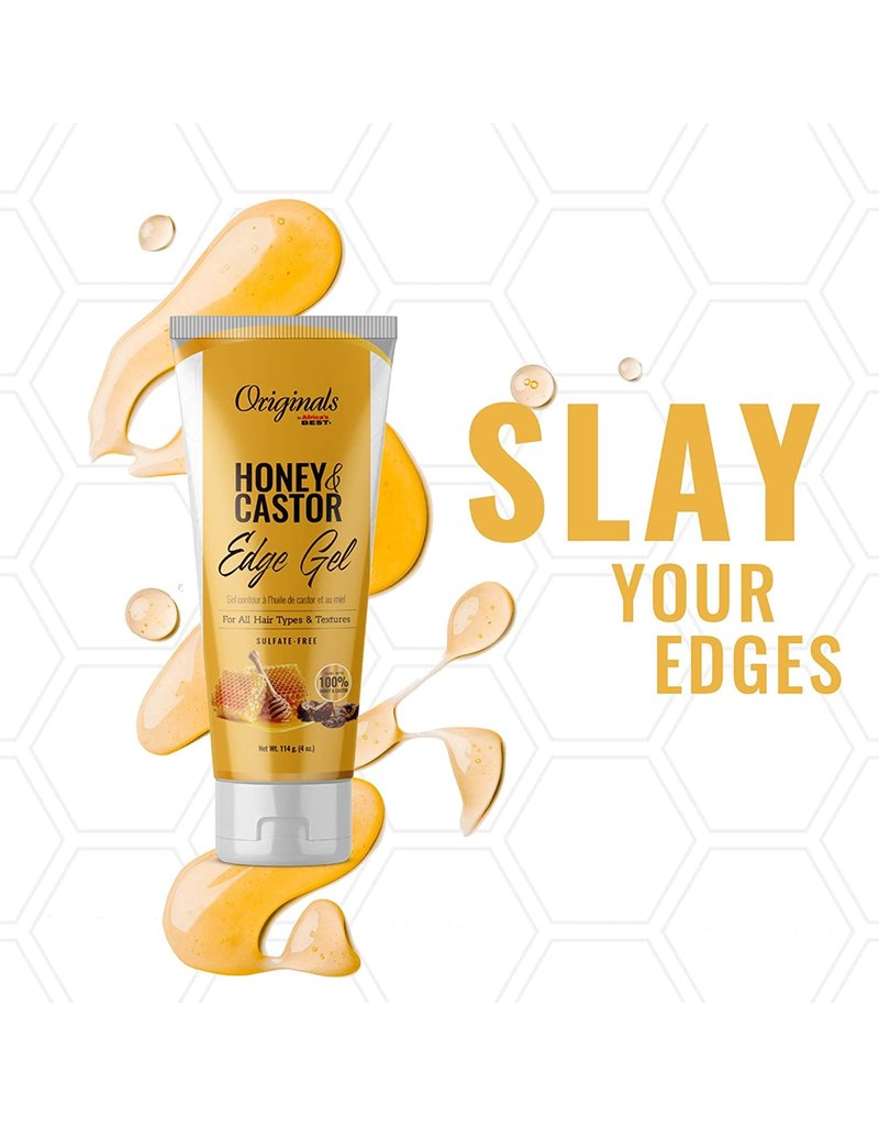 African Best Africa's Best Originals Honey and Castor Edge Hair Gel  4oz