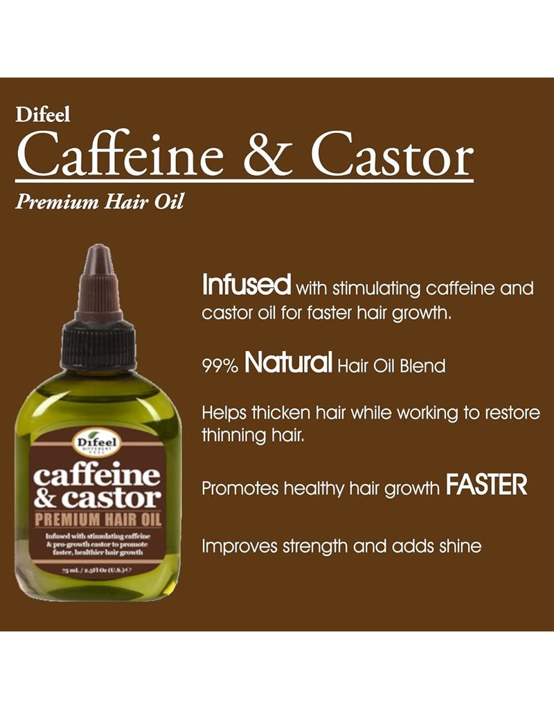 Difeel Difeel Caffeine & Castor Premium Hair Oil for Faster Hair Growth 2.5oz 109Beauty