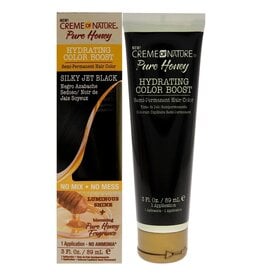 Creme Of Nature CON Pure Honey Hydrating Color Boost Silky Jet Black 3 oz