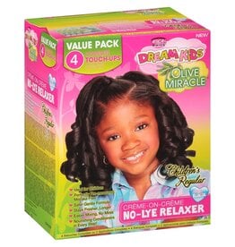 African Pride African Pride Dream Kids Olive Miracle (4) Touch-Up Relaxer Kit, Regular