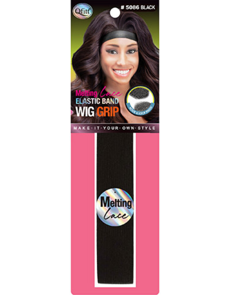 Qfitt M M HEADGEAR ELASTIC WIG BAND MELTING LACE BLACK  #5086