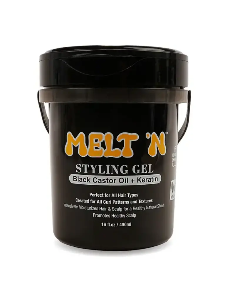 EBIN EBIN MELT'N Styling Gel Black [Black Castor Oil + Keratin] 16oz