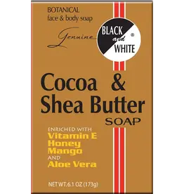 Black and White Cocoa and Shea Butter Soap, 6.1 oz
