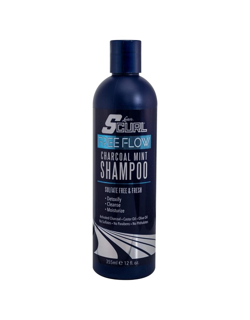 S Curl Free Flow Charcoal Shampoo 12oz