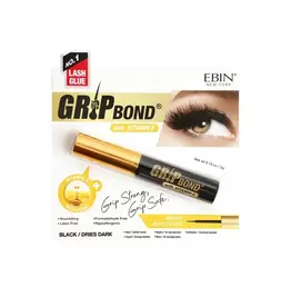 EBIN EBIN Grip Bond Eyelash Adhesive Glue ( Black /Dries Clear, Vitamin E)|