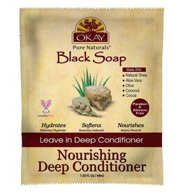 Okay Leave-In Deep Conditioning Packettes Black Soap 1.25fl oz