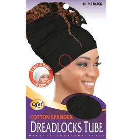 Qfitt Qfitt Cotton Spandex Dreadlocks Tube #713 Black