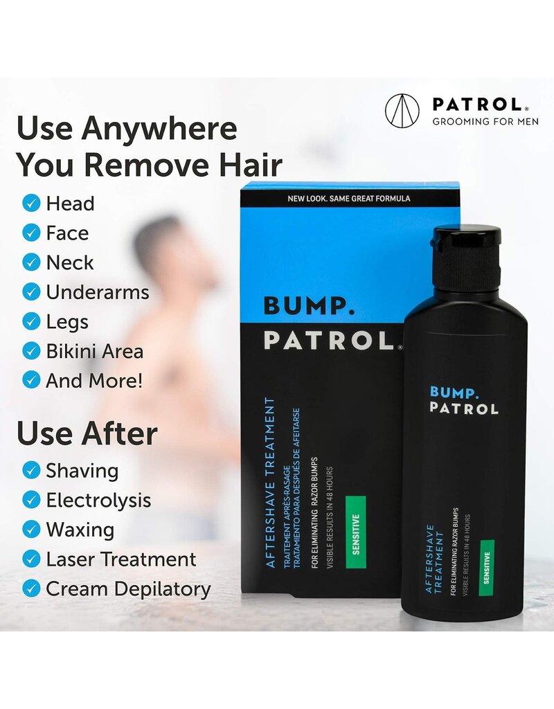Bump Patrol Bump Patrol Sensitive Strength Aftershave Formula - Gentle After Shave Solution Eliminates Razor Bumps and Ingrown Hairs - 2oz