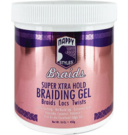 Nappy Nappy Styles Braids- Supr Xtra Hold Braiding Gel 16oz